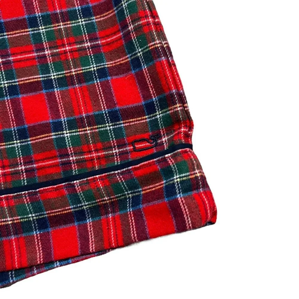 Vineyard Vines Sz M Holiday Plaid Flannel Nightgown